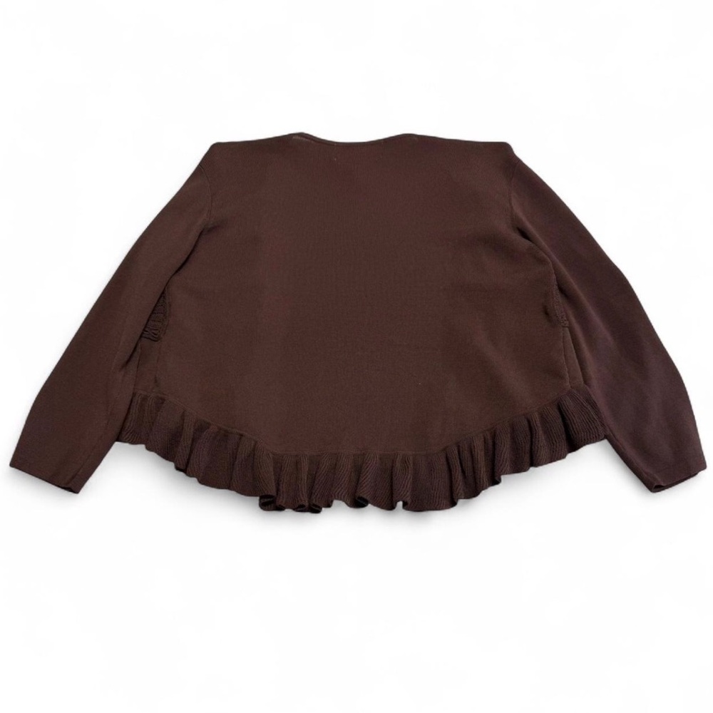 Vintage 90’s Crochet Ruffled Bolero Shrug Cardigan Women’s XL Festival Summer - Picture 4 of 6